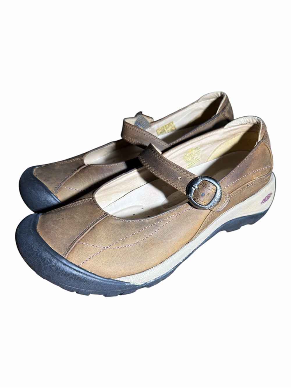 Keen Mary Jane Toyah’s Comfort Sandals in Brown with Buckle